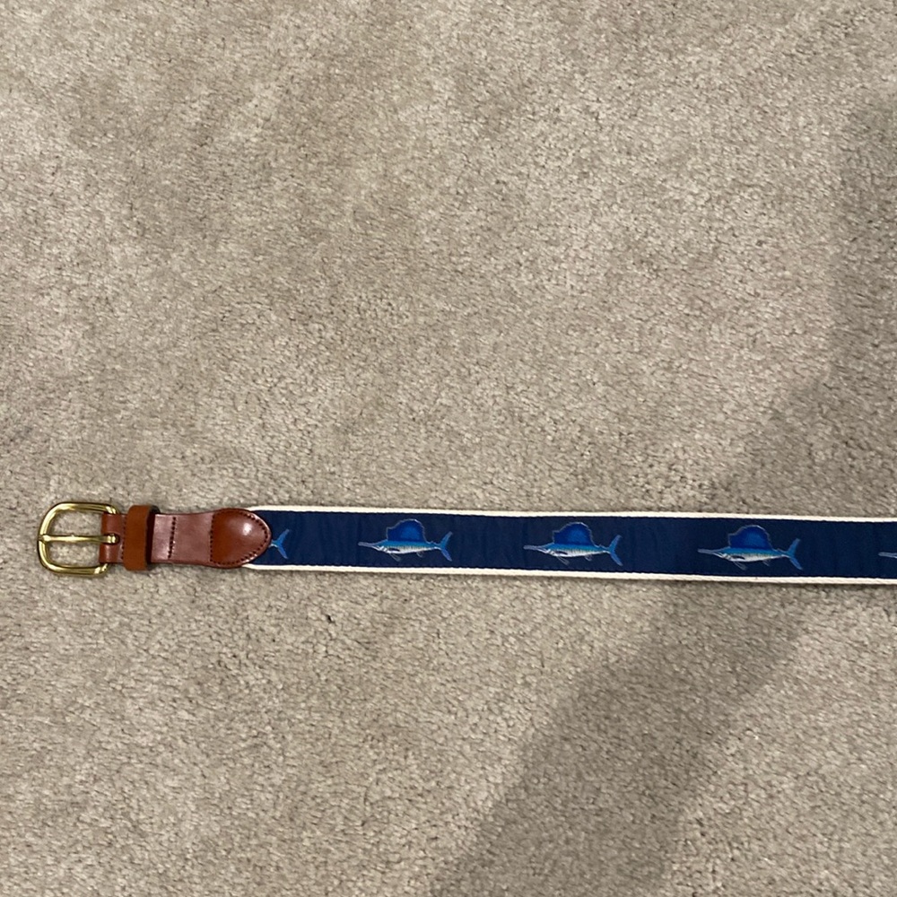 Leather man ribbon belt